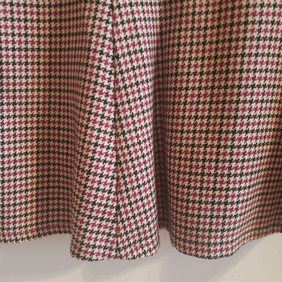 Mexx Frill Pink Black White Tweed Skirt Side Zip Slip Luxury Woman Size 8 NWOT - Picture 3 of 7